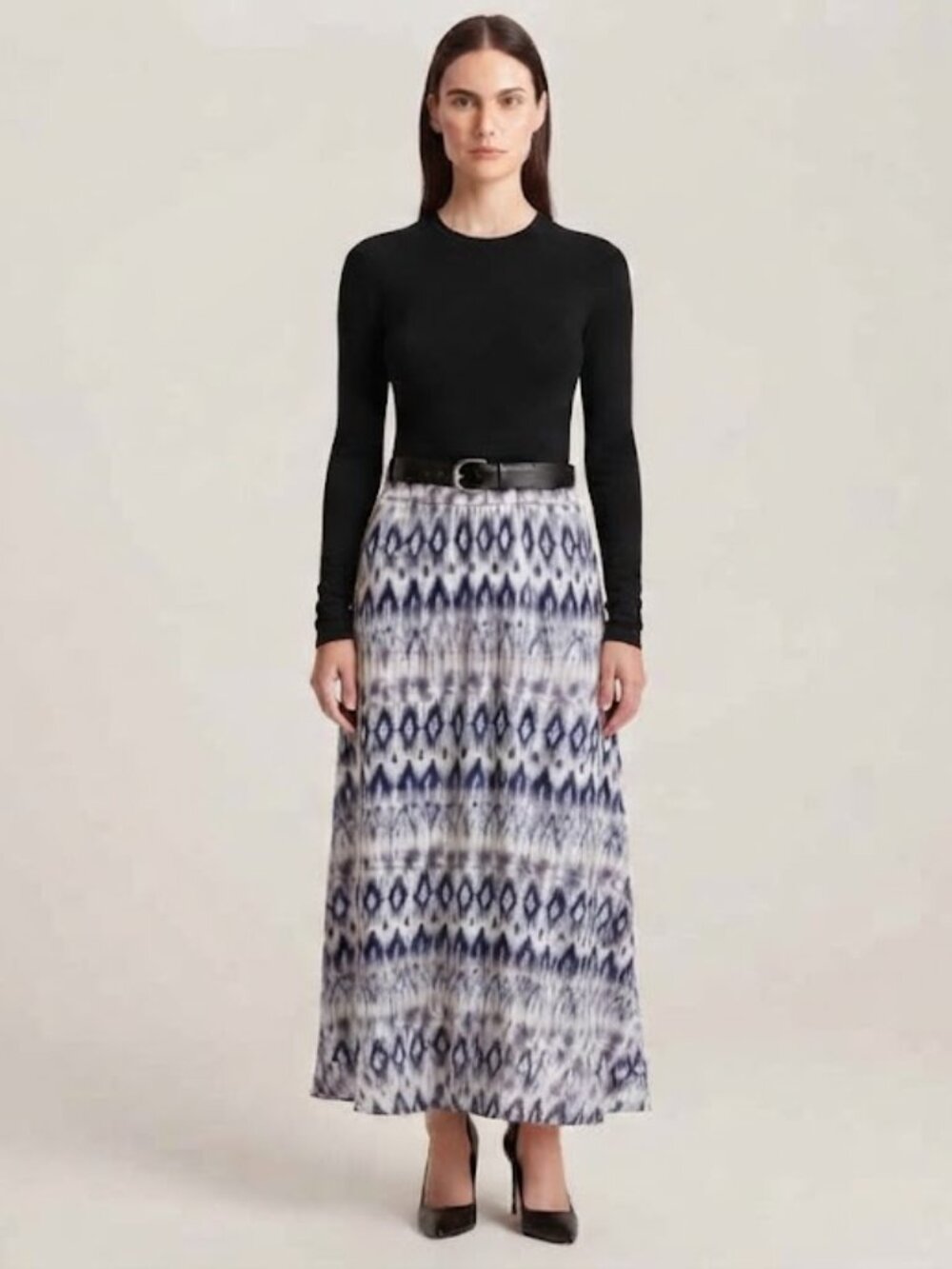 Jersey-knit viscose with spandex  Maxi Skirt  Size M ( video)